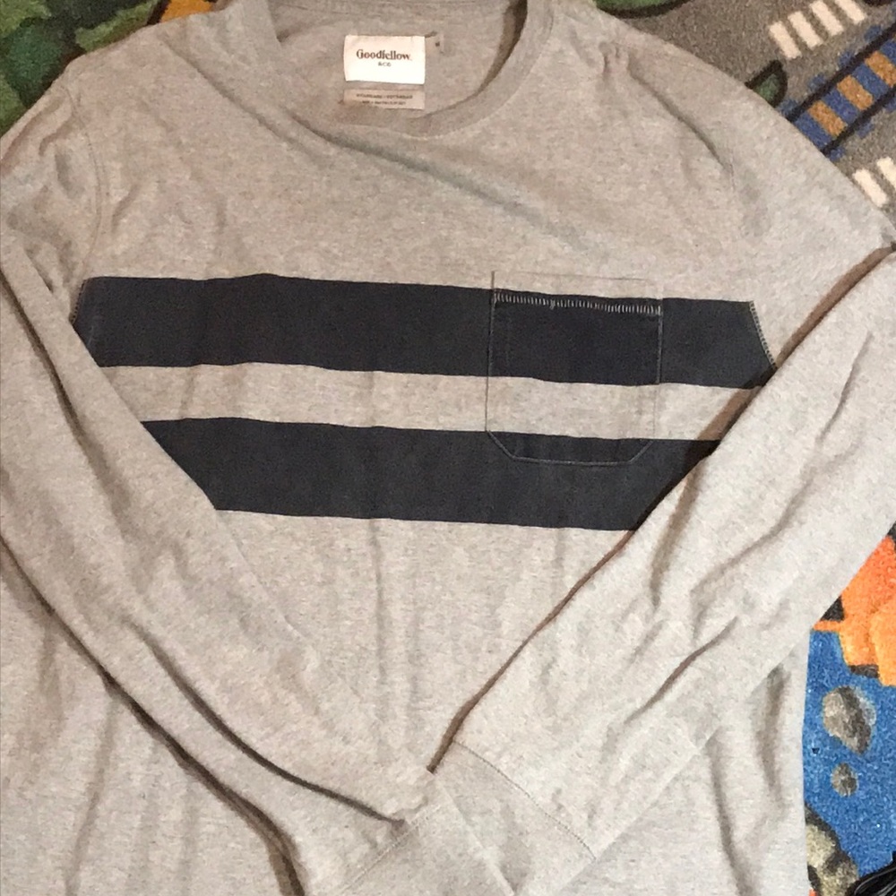 Grey Goodfellow striped long sleeve